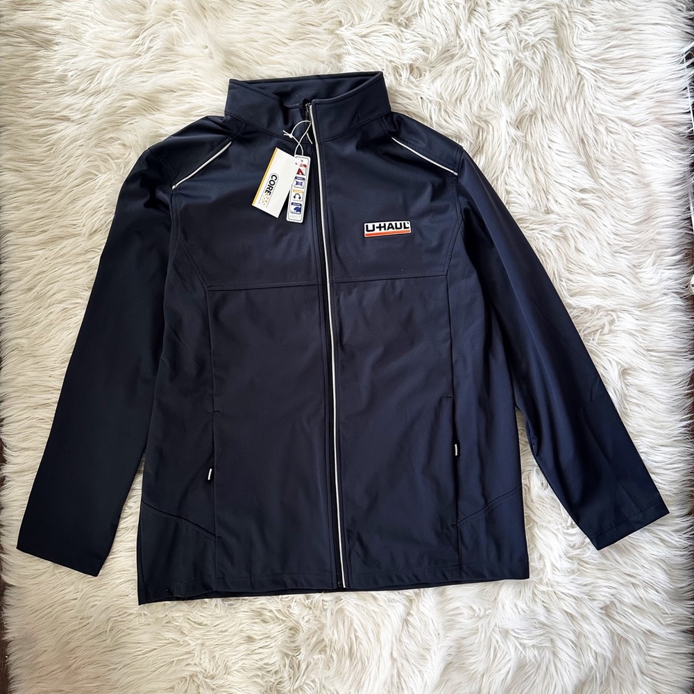 NEW Uhaul Mens Jacket Gray Charcoal Size XL Full Zip Reflective Employee Work - Picture 1 of 8